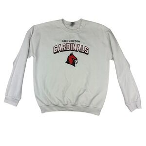 Gildan Concordia Cardinals Crewneck Sweatshirt White Heavy‎ Blend Size M